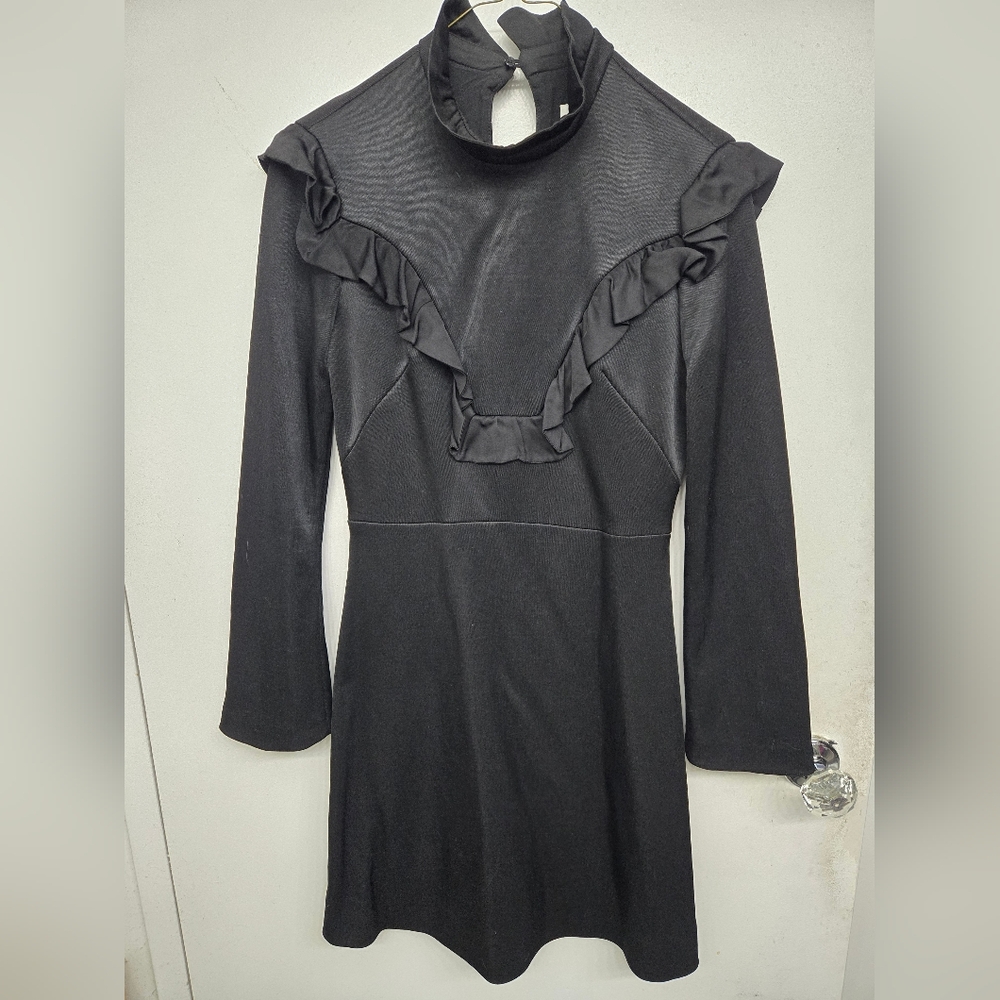 SANDRO little black mini dress size 1 (US 2 or XS)